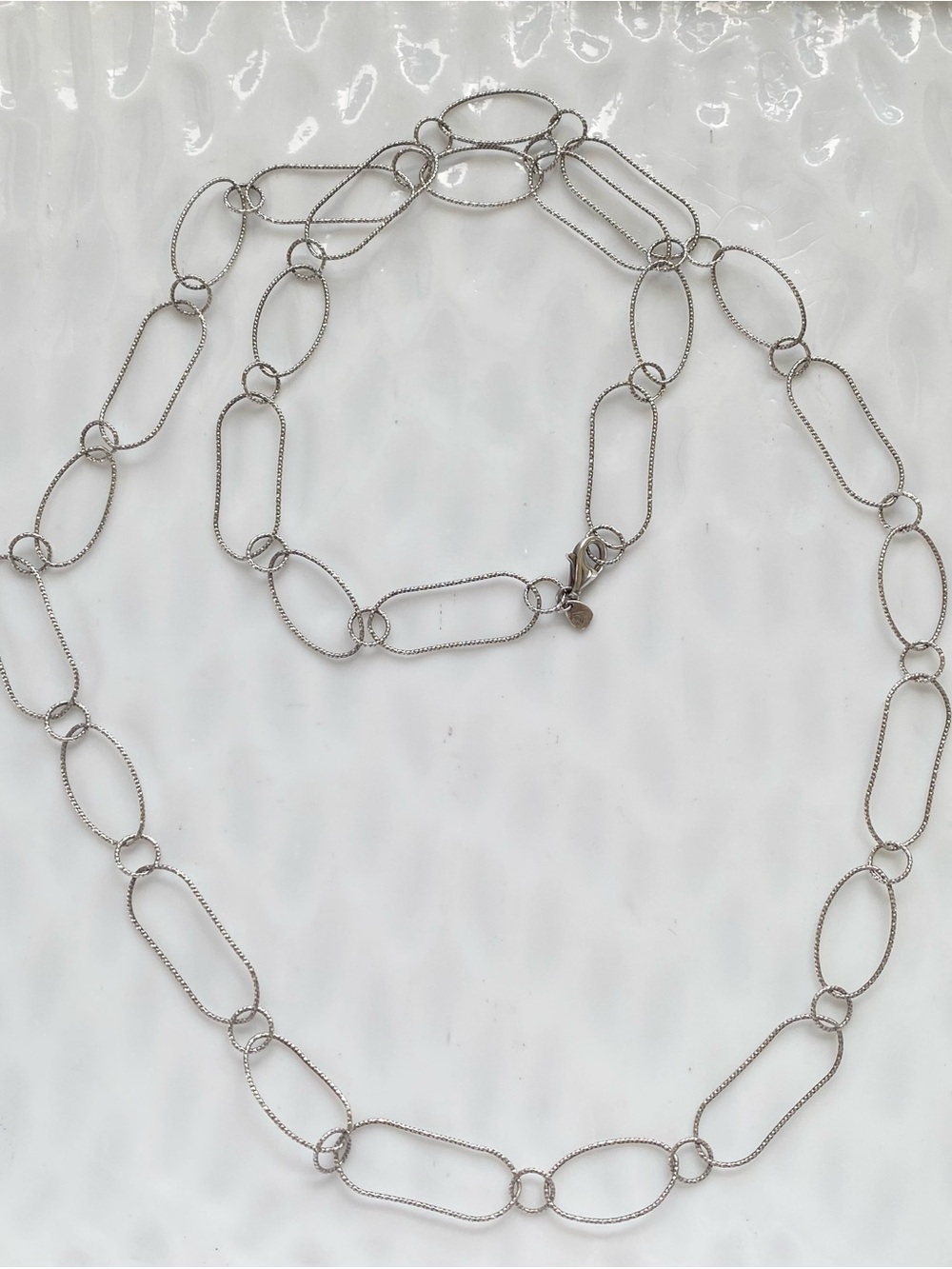 Silpada “Lasting Impression” Sterling Silver Linked Necklace 36” inches N2731 - Picture 5 of 9
